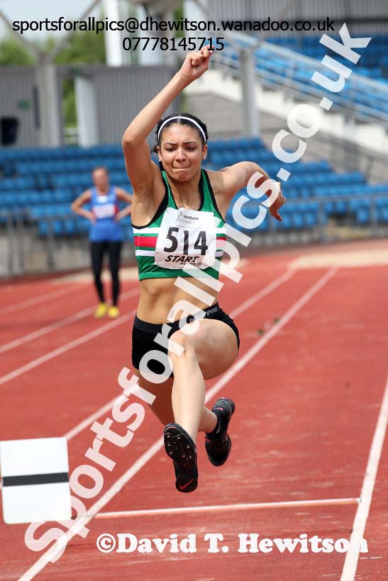 Womens  senior triple jump, Northern Senior and Under-20s Track and Field Champs., Manchester. Photo: David T. Hewitson/Sports for All Pics